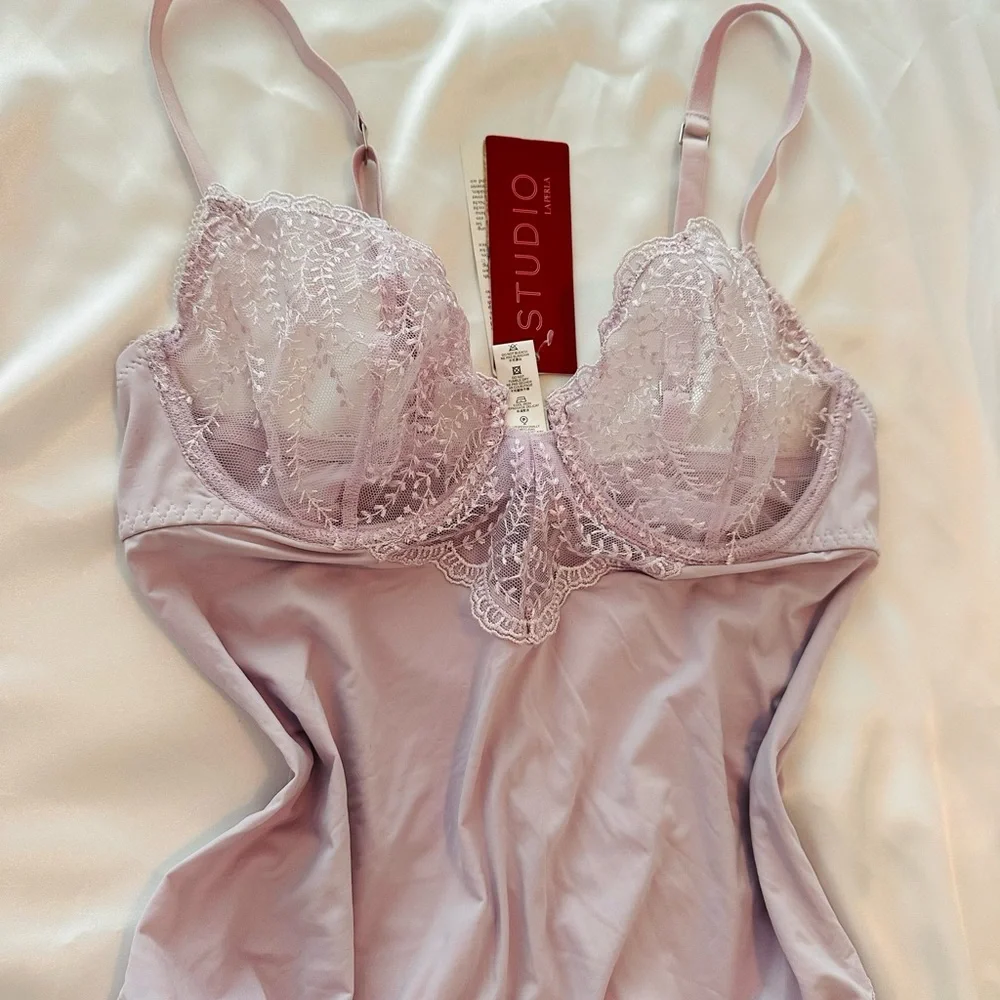 La Perla Studio Women's Lace Bodysuit - Light Purple